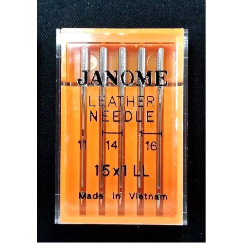 Genuine Janome Needle "Leather" Mixed Sizes 5/Pack